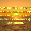 Фамилия Давидянц: происхождение, история и значение – все, что нужно знать. Как правильно склонять фамилию Давидянц?