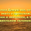 Фамилия Демух: все, что вам нужно знать о происхождении, истории и значении, а также правильном склонении