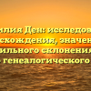 Фамилия Ден: исследование происхождения, значений и правильного склонения для вашего генеалогического дерева