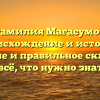 Фамилия Магасумов: происхождение и история, значение и правильное склонение – всё, что нужно знать