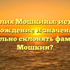 Фамилия Мошкины: история, происхождение и значение. Как правильно склонять фамилию Мошкин?