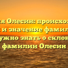 Фамилия Олесин: происхождение, история и значение фамилии | Все, что нужно знать о склонении фамилии Олесин