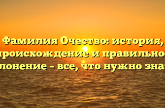 Фамилия Очество: история, происхождение и правильное склонение – все, что нужно знать!