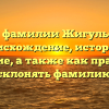 Все о фамилии Жигульская: происхождение, история и значение, а также как правильно склонять фамилию