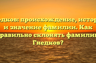 Гнедков: происхождение, история и значение фамилии. Как правильно склонять фамилию Гнедков?