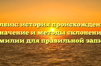 Долбик: история происхождения, значение и методы склонения фамилии для правильной записи