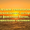 Изучаем генеалогию: происхождение, история и значение фамилии Балас, а также правильное склонение