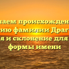 Изучаем происхождение и историю фамилии Драгомир: значения и склонение для каждой формы имени