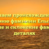 Изучаем происхождение и историю фамилии Елышева: значение и склонение фамилии в деталях