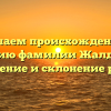 Изучаем происхождение и историю фамилии Жалдыбин: значение и склонение рода!