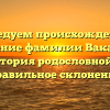 Исследуем происхождение и значение фамилии Вакарева: история родословной и правильное склонение