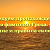 Исследуем происхождение и историю фамилии Гроза: узнайте значение и правила склонения