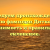 Исследуем происхождение и историю фамилии Дитковский: значимость и правильное склонение.