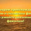Исследуем происхождение, историю и склонение фамилии Дозал: узнайте значение своей фамилии!