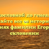 От родословной до генеалогии: узнайте все об истории и значениях фамилии Егорин и ее склонении