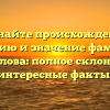 Познайте происхождение, историю и значение фамилии Брыкалова: полное склонение и интересные факты.
