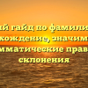 Полный гайд по фамилии Енд: происхождение, значимость и грамматические правила склонения