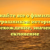 Узнайте все о фамилии Бурашников: история, происхождение, значение и склонение