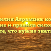 Фамилия Абрамцев: корни, значение и правила склонения – все, что нужно знать.