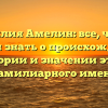 Фамилия Амелин: все, что вы хотели знать о происхождении, истории и значении этого фамилиарного имени