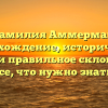 Фамилия Аммерман: происхождение, исторические корни и правильное склонение — все, что нужно знать!