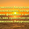 Фамилия Амурский: происхождение, история и значение фамилии в деталях. Узнайте, как правильно склонять фамилию Амурский!
