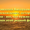 Фамилия Амшукова: происхождение, история и значение – все, что нужно знать о склонении этой редкой фамилии