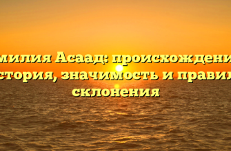 Фамилия Асаад: происхождение и история, значимость и правила склонения