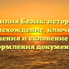 Фамилия Базык: история и происхождение, ключевые значения и склонение для оформления документов