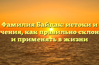 Фамилия Байдак: истоки и значения, как правильно склонять и применять в жизни