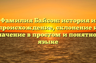 Фамилия Байсон: история и происхождение, склонение и значение в простом и понятном языке
