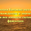 Фамилия Балабас: история, происхождение и значение, а также все нюансы склонения фамилии