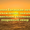 Фамилия Балацкая: история происхождения, значения и правильное склонение – подробный обзор