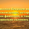 Фамилия Бекушев: всё о происхождении, истории и значении фамилии, а также как правильно склонять ее