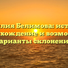 Фамилия Белимова: история, происхождение и возможные варианты склонения