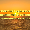 Фамилия Березинец: происхождение и интересные факты о склонении и значении