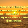 Фамилия Биккулов: происхождение и значения, история и правила склонения – все, что нужно знать о казахской фамилии.