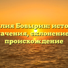 Фамилия Бовырин: история и значения, склонение и происхождение
