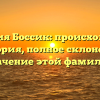 Фамилия Боссик: происхождение и история, полное склонение и значение этой фамилии
