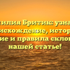 Фамилия Бритик: узнайте происхождение, историю, значение и правила склонения в нашей статье!