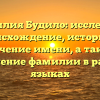 Фамилия Будило: исследуем происхождение, историю и значение имени, а также склонение фамилии в разных языках