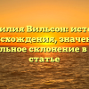 Фамилия Вильсон: история происхождения, значение и правильное склонение в одной статье