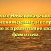 Фамилия Возисова: исследуем происхождение, историю, значение и правильное склонение фамилии