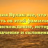 Фамилия Вулах: все, что нужно знать об этой фамилии — происхождение, история, значение и склонение