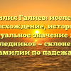 Фамилия Галиев: исследуем происхождение, историю и актуальное значение для наследников — склонение фамилии по падежам