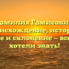 Фамилия Гамисония: происхождение, история, значение и склонение — все, что вы хотели знать!