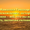 Фамилия Гонсиор: происхождение, история и значение — всё, что вы хотели знать, включая склонение