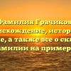 Фамилия Грачиков: происхождение, история и значение, а также все о склонении фамилии на примерах