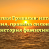 Фамилия Грибалев: истоки и значения, правила склонения и история фамилии
