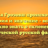 Фамилия Грозова: происхождение, история и значение – всё, что нужно знать о склонении исторической русской фамилии